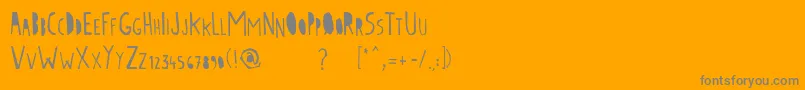 フォントLeBainAuSoir – オレンジの背景に灰色の文字