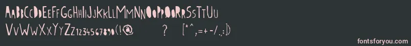 Шрифт LeBainAuSoir – розовые шрифты на чёрном фоне