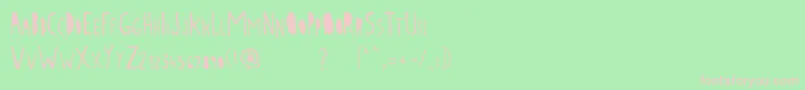 LeBainAuSoir Font – Pink Fonts on Green Background