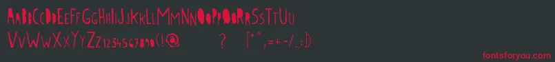 LeBainAuSoir Font – Red Fonts on Black Background