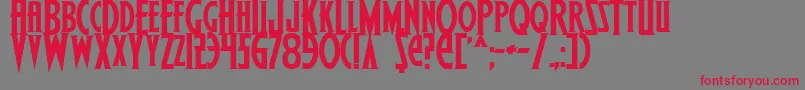 WolfsBaneBold Font – Red Fonts on Gray Background