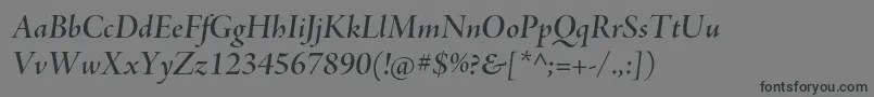 AjensonproSemibolditdisp Font – Black Fonts on Gray Background