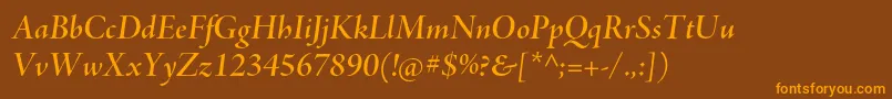 fuente AjensonproSemibolditdisp – Fuentes Naranjas Sobre Fondo Marrón