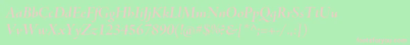 AjensonproSemibolditdisp Font – Pink Fonts on Green Background