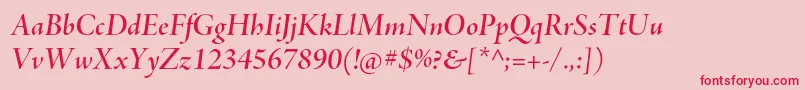 More about AjensonproSemibolditdisp Font AjensonproSemibolditdisp Font – Red Fonts on Pink Background