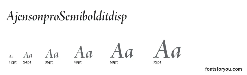 Размеры шрифта AjensonproSemibolditdisp