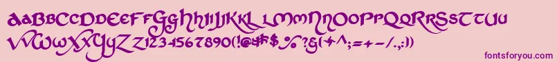 Stchd Font – Purple Fonts on Pink Background