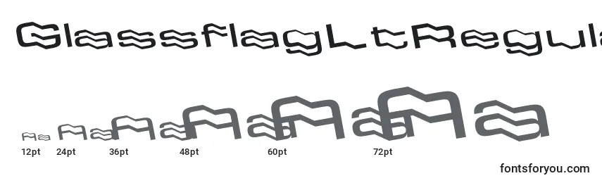 Größen der Schriftart GlassflagLtRegular