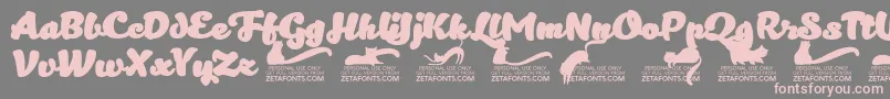 Kittenfattrial Font – Pink Fonts on Gray Background