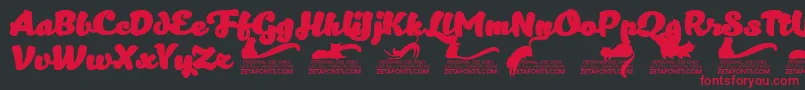Kittenfattrial Font – Red Fonts on Black Background
