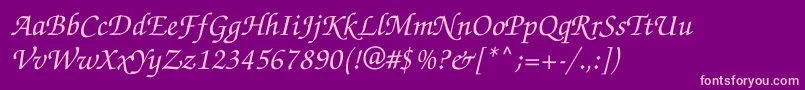 Zapfchancerybtt Font – Pink Fonts on Purple Background