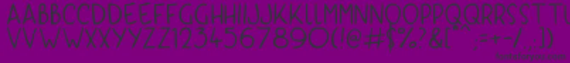 フォントKyriKaps – 紫の背景に黒い文字