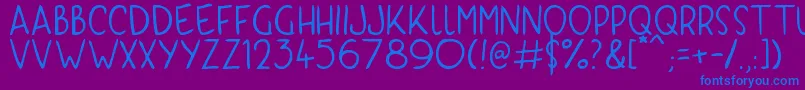 KyriKaps Font – Blue Fonts on Purple Background