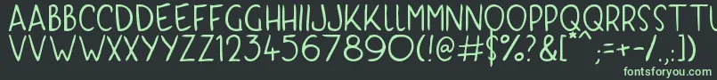 KyriKaps Font – Green Fonts on Black Background