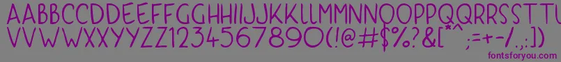 KyriKaps Font – Purple Fonts on Gray Background