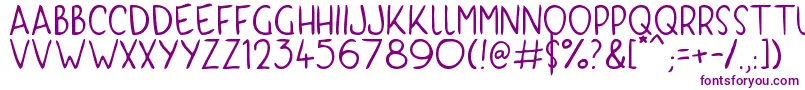 KyriKaps Font – Purple Fonts on White Background