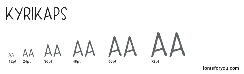 KyriKaps Font Sizes
