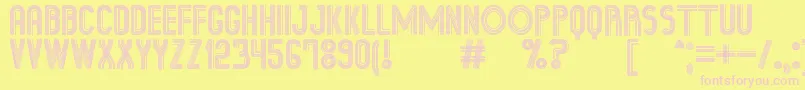 ConsentNySt Font – Pink Fonts on Yellow Background