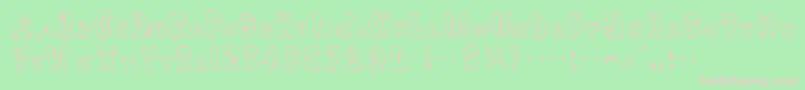 Ghoulycaps Font – Pink Fonts on Green Background