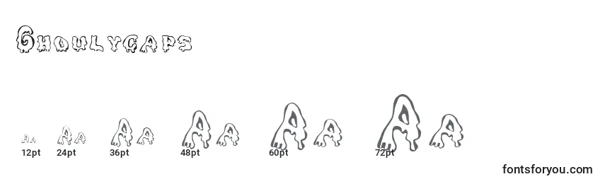 Größen der Schriftart Ghoulycaps