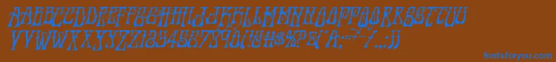 Instantzendropital Font – Blue Fonts on Brown Background