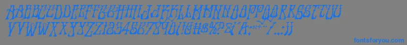 Instantzendropital Font – Blue Fonts on Gray Background