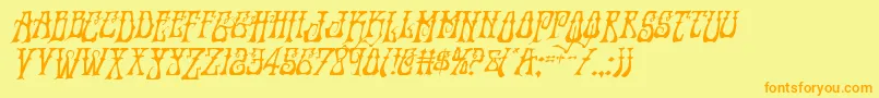 Instantzendropital Font – Orange Fonts on Yellow Background