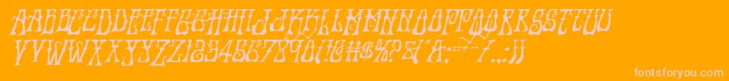 Instantzendropital Font – Pink Fonts on Orange Background