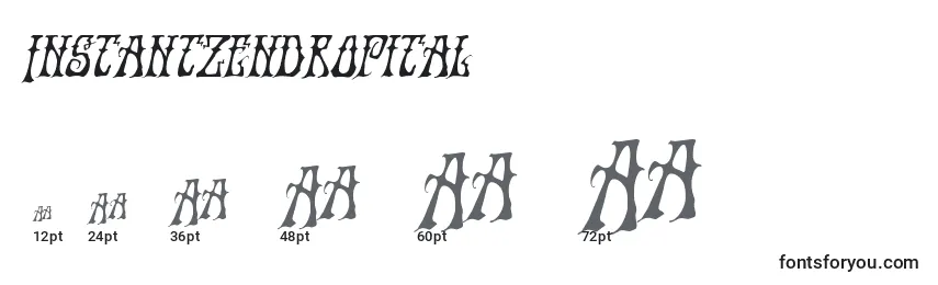 Instantzendropital Font Sizes