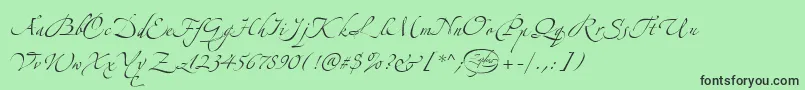 LinotypezapfinoThree Font – Black Fonts on Green Background