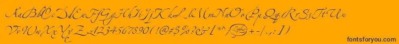 LinotypezapfinoThree Font – Black Fonts on Orange Background