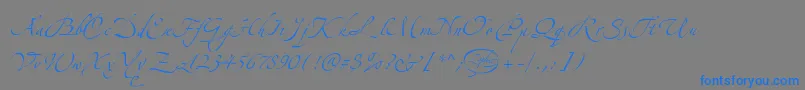 フォントLinotypezapfinoThree – 灰色の背景に青い文字