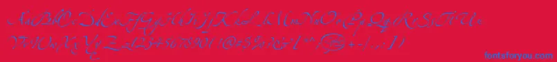 LinotypezapfinoThree Font – Blue Fonts on Red Background