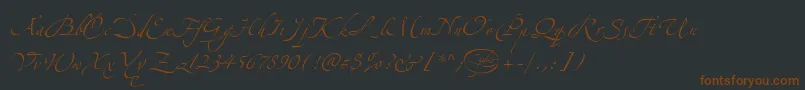 Police LinotypezapfinoThree – polices brunes sur fond noir