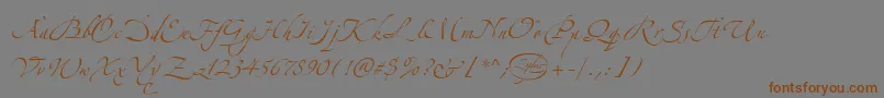 LinotypezapfinoThree Font – Brown Fonts on Gray Background