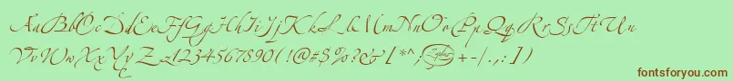 Czcionka LinotypezapfinoThree – brązowe czcionki na zielonym tle