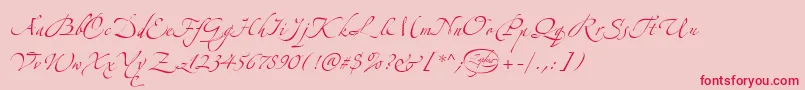 Weitere Informationen zur LinotypezapfinoThree-Schriftart LinotypezapfinoThree-Schriftart – Rote Schriften auf rosa Hintergrund