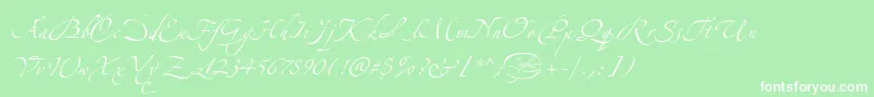LinotypezapfinoThree Font – White Fonts on Green Background