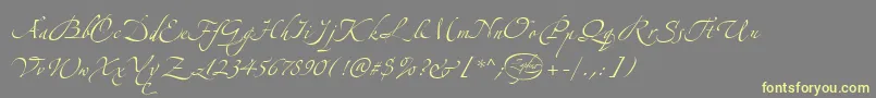 LinotypezapfinoThree Font – Yellow Fonts on Gray Background