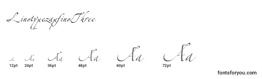 Größen der Schriftart LinotypezapfinoThree
