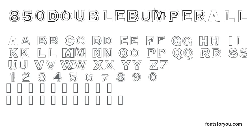850DoubleBumperAlleyフォント–アルファベット、数字、特殊文字