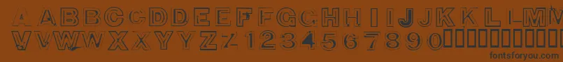 850DoubleBumperAlley Font – Black Fonts on Brown Background