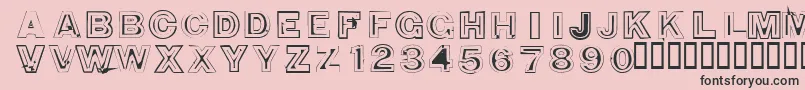 850DoubleBumperAlley Font – Black Fonts on Pink Background