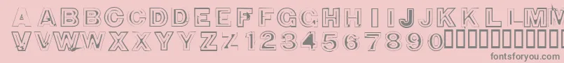 850DoubleBumperAlley Font – Gray Fonts on Pink Background