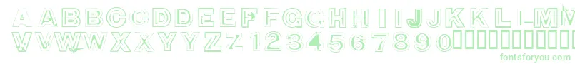 850DoubleBumperAlley Font – Green Fonts on White Background