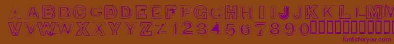 850DoubleBumperAlley Font – Purple Fonts on Brown Background