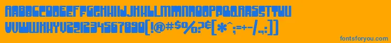 SfGrooveMachineUpright Font – Blue Fonts on Orange Background