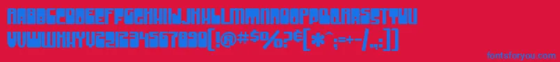 SfGrooveMachineUpright Font – Blue Fonts on Red Background