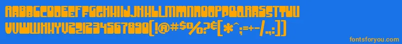 SfGrooveMachineUpright Font – Orange Fonts on Blue Background