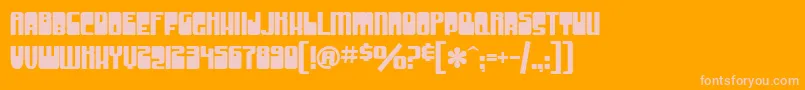 SfGrooveMachineUpright Font – Pink Fonts on Orange Background